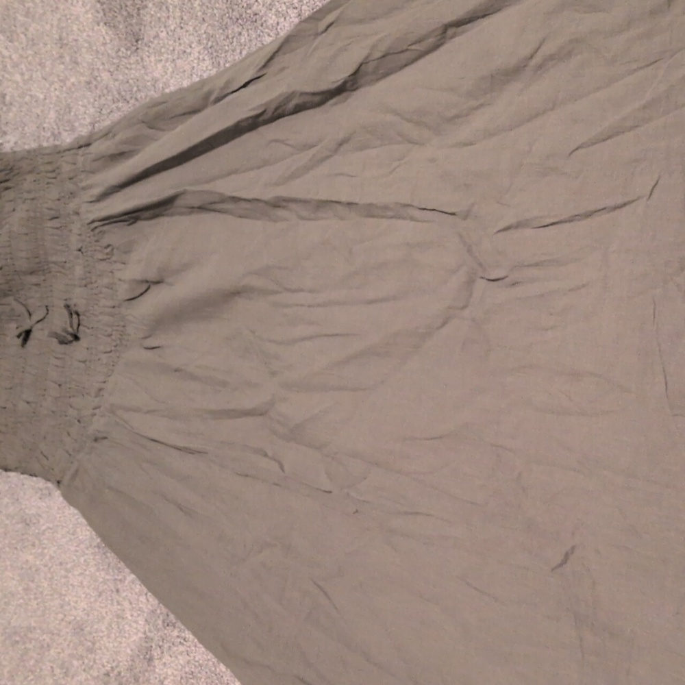 NWT American Eagle Bella Bow Dress Olive Green Size Medium - Picture 4 of 6